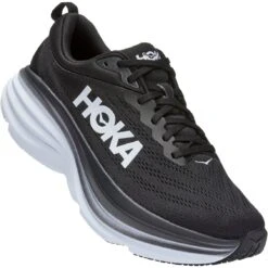 Hoka Bondi 8 Hardloopschoenen Heren - Zwart / Wit