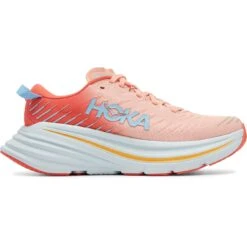 Hoka Bondi X Dames Hardloopschoenen - Camellia / Peach Parfait -Mode Schoenen hoka bondi x women s running shoes camellia peach parfait 8 1239560
