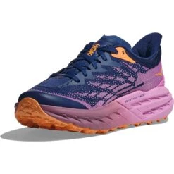 Hoka Speedgoat 5 Hardloopschoenen Dames - Bellwether Blue / Cyclamen -Mode Schoenen hoka speedgoat 5 women s running shoes bellwether blue cyclamen 4 1377705