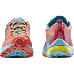 La Sportiva Jackal II Hardloopschoenen Dames - Hibiscus/Malibu Blue -Mode Schoenen la sportiva jackal ii running shoes women hibiscus malibu blue 4 1493534