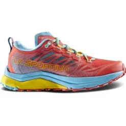 La Sportiva Jackal II Hardloopschoenen Dames - Hibiscus/Malibu Blue -Mode Schoenen la sportiva jackal ii running shoes women hibiscus malibu blue 7 1493537