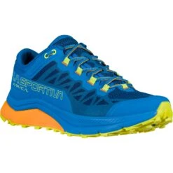 La Sportiva Karacal Hardloopschoenen - Electric Blue/Citrus -Mode Schoenen la sportiva karacal running shoes electric blue citrus 2 1159247