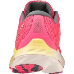 Mizuno Wave Inspire 19 Hardloopschoenen Dames - High-Vis Pink / Snow White / Luminous -Mode Schoenen mizuno wave inspire 19 womens running shoes high vis pink snow white luminous 10 1503751