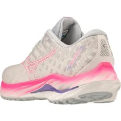 Mizuno Wave Inspire 19 Hardloopschoenen Dames - Snow White / Sakura Glow / Purple Punch -Mode Schoenen mizuno wave inspire 19 womens running shoes snow white sakura glow purple punch 4 1503755