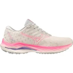 Mizuno Wave Inspire 19 Hardloopschoenen Dames - Snow White / Sakura Glow / Purple Punch -Mode Schoenen mizuno wave inspire 19 womens running shoes snow white sakura glow purple punch 7 1503758