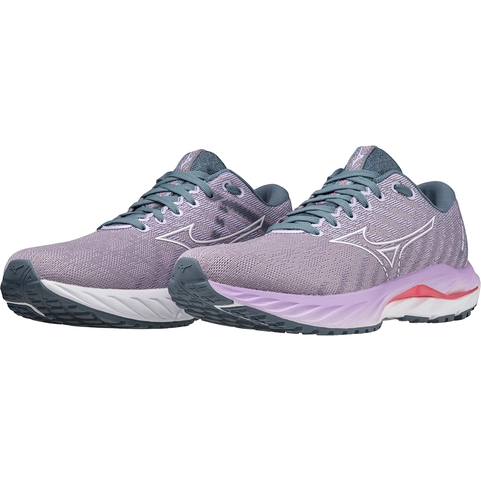 Mizuno Wave Inspire 19 Hardloopschoenen Dames - Wisteria / White / Sun Kissed Coral 4 Mizuno Wave Inspire 19 Hardloopschoenen Dames - Wisteria / White / Sun Kissed Coral - Afbeelding 4
