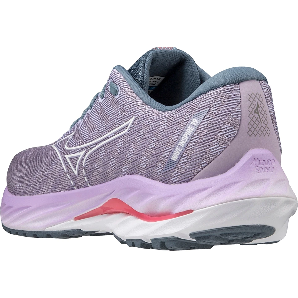 Mizuno Wave Inspire 19 Hardloopschoenen Dames - Wisteria / White / Sun Kissed Coral 6 Mizuno Wave Inspire 19 Hardloopschoenen Dames - Wisteria / White / Sun Kissed Coral - Afbeelding 6