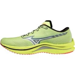 Mizuno Wave Rebellion Hardloopschoenen Heren - Neo Lime / White / Neon Flame