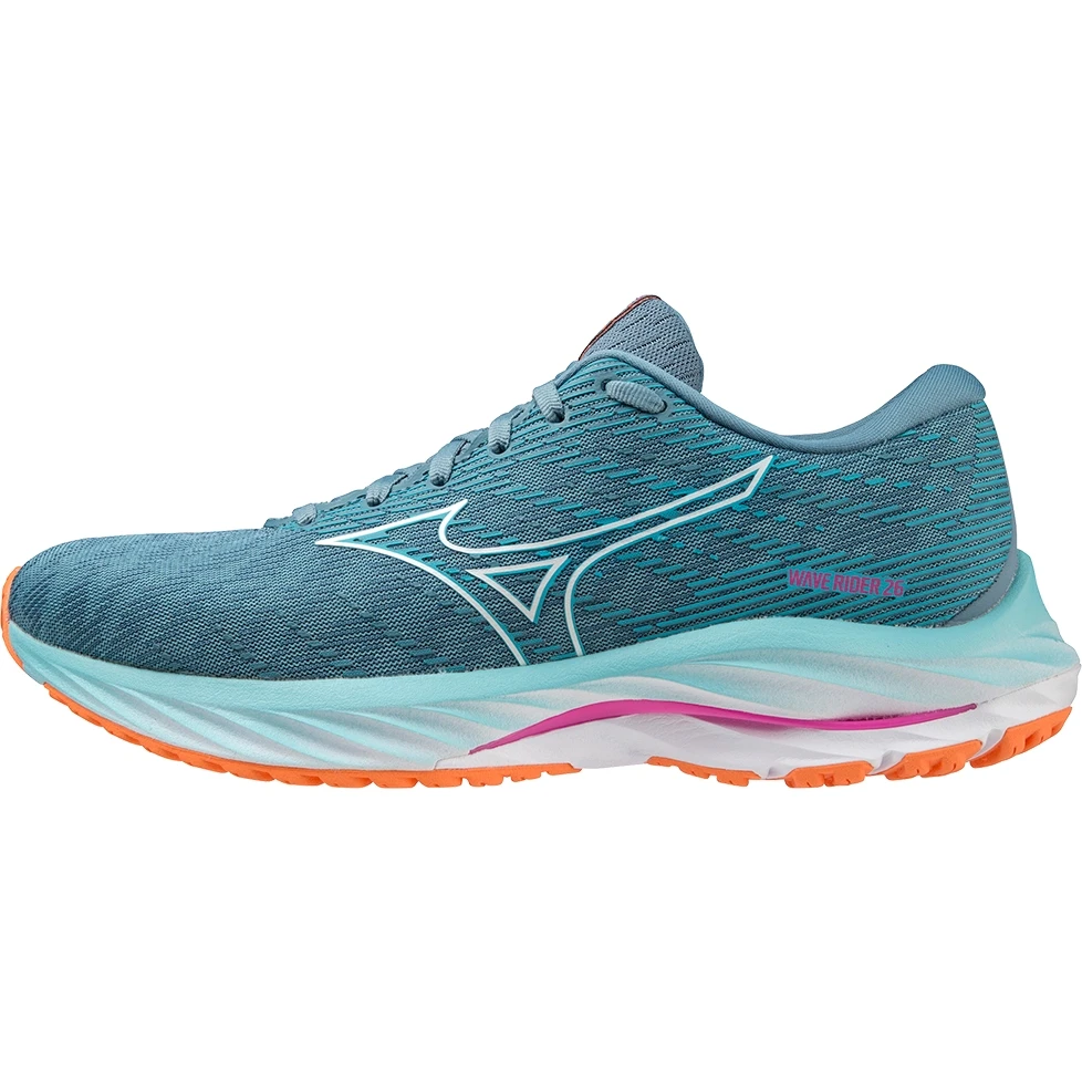 Mizuno Wave Rider 26 Hardloopschoenen Dames - Antigua Sand / White / Light Orange 1 Mizuno Wave Rider 26 Hardloopschoenen Dames - Antigua Sand / White / Light Orange