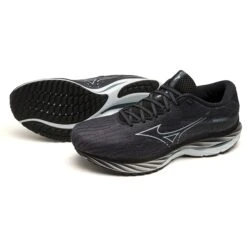Mizuno Wave Rider 27 Hardloopschoenen Heren - Ebony / Illusion Blue / Black