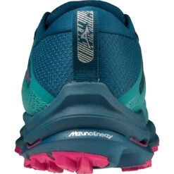 Mizuno Wave Rider TT Hardloopschoenen Dames - Lagoon / Moroccan Blue / Pink Peacock -Mode Schoenen mizuno wave rider tt womens trail running shoes lagoon moroccan blue pink peacock 5 1115690