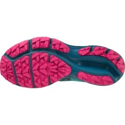 Mizuno Wave Rider TT Hardloopschoenen Dames - Lagoon / Moroccan Blue / Pink Peacock -Mode Schoenen mizuno wave rider tt womens trail running shoes lagoon moroccan blue pink peacock 6 1115691