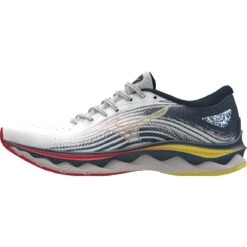 Mizuno Wave Sky 6 Hardloopschoenen Dames - White / Hibiscus / Buttercup