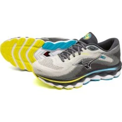 Mizuno Wave Sky 7 Hardloopschoenen Heren - Pearl Blue / White / Bolt 2