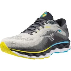 Mizuno Wave Sky 7 Hardloopschoenen Heren - Pearl Blue / White / Bolt 2 -Mode Schoenen mizuno wave sky 7 trail running shoes pearl blue white bolt 2 3 1504002