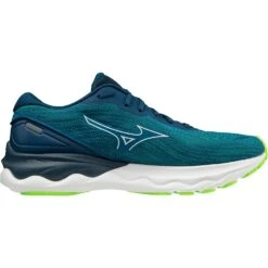 Mizuno Wave Skyrise 3 Hardloopschoenen Heren - Algiers Blue / White / Green Gecko -Mode Schoenen mizuno wave skyrise 3 running shoes algiers blue white green gecko 3 1236225