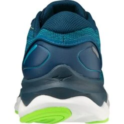 Mizuno Wave Skyrise 3 Hardloopschoenen Heren - Algiers Blue / White / Green Gecko -Mode Schoenen mizuno wave skyrise 3 running shoes algiers blue white green gecko 5 1236227