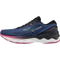 Mizuno Wave Skyrise 3 Hardloopschoenen Dames - Amparo Blue / Silver / Festival Fuchsia