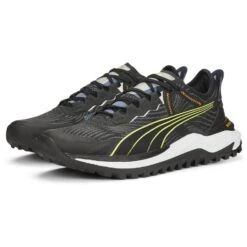 Puma Voyage Nitro 2 Heren Trail Running Schoenen - Puma Black-Light Lime