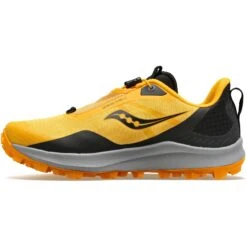Saucony Peregrine 12 ST Women Trail Shoe - Black/gold -Mode Schoenen saucony peregrine 12 st women trail shoe black gold 1 1228409
